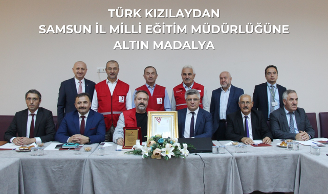 Türk Kızılayı'ndan, Milli Eğitim Müdürlüğüne Altın Madalya!